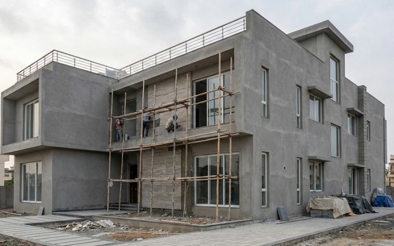 House Construction Near Completion – Final Stage Update